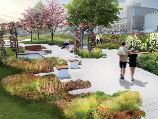 Nowy skwer naprzeciwko urzędu Nowy skwer naprzeciwko urzędu