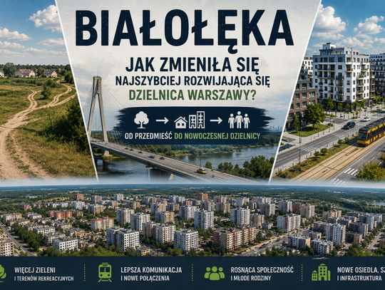 Od pól i lasów do jednej z największych dzielnic Warszawy. Jak zmieniła się Białołęka w ciągu ostatnich 20 lat?