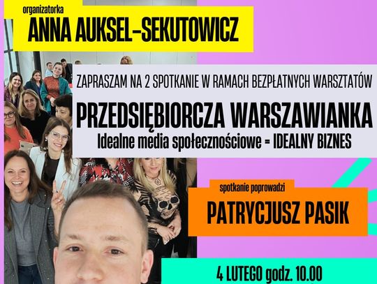 Przedsiębiorcza Warszawianka- darmowe warsztaty dla kobiet z całej Warszawy!