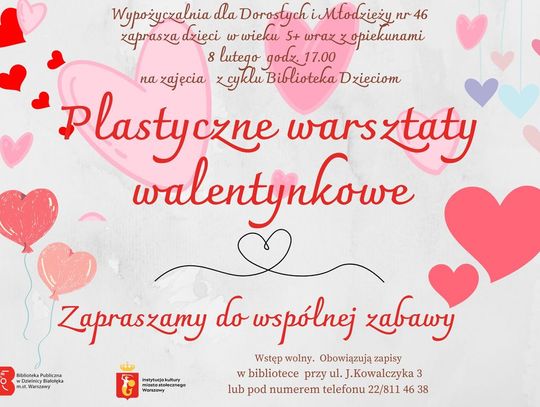 Walentynki w bibliotece.