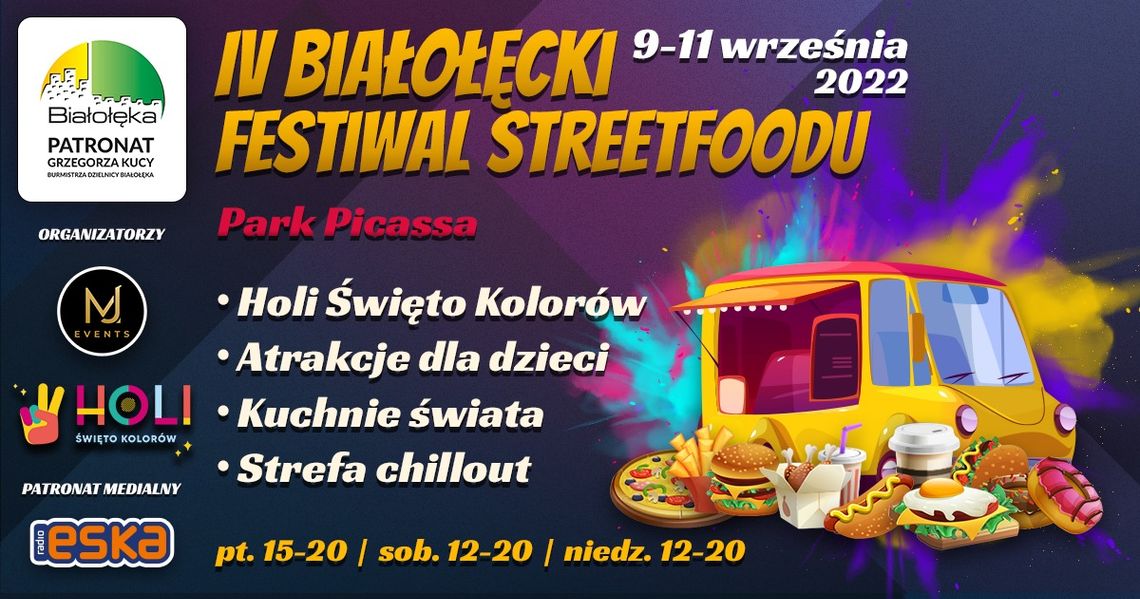 Festiwal streetfoodu, święto kolorów holi i rajd rowerowy. Wydarzenia na Białołęce