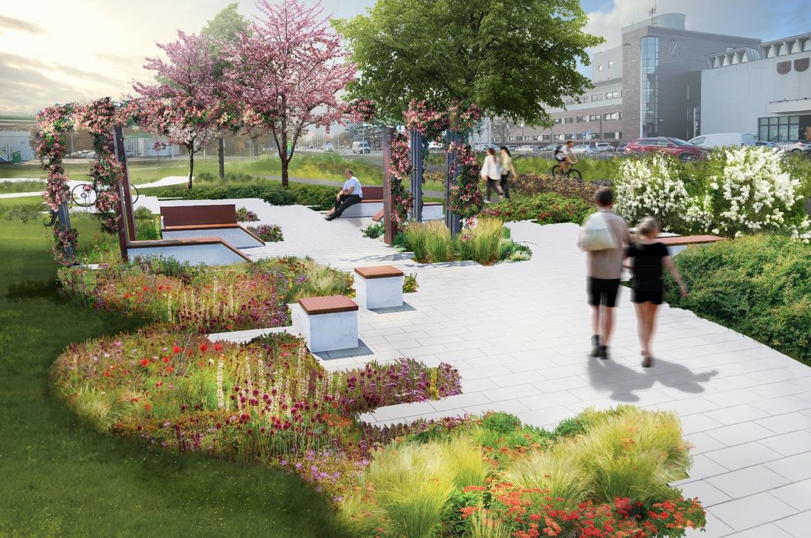 Nowy skwer naprzeciwko urzędu