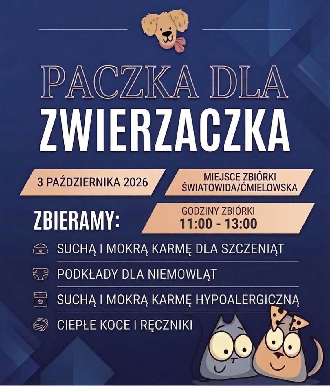 „Paczka dla Zwierzaczka”. Mieszkańcy zbierają pomoc dla czworonogów z Wawra „Paczka dla Zwierzaczka”. Mieszkańcy zbierają pomoc dla czworonogów z Wawra