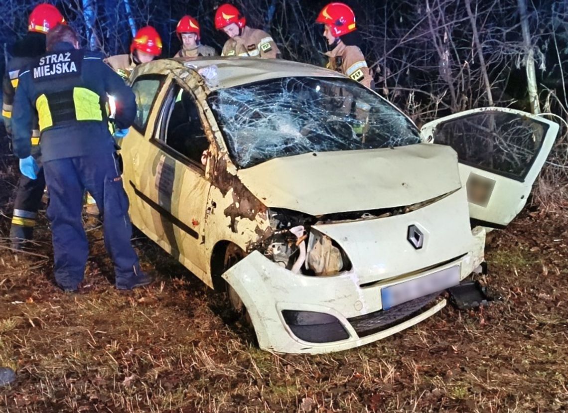 Rozpędzone auto wpadło w poślizg na ulicy Marywilskiej